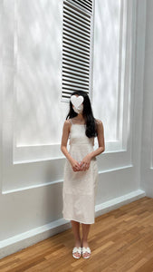 Anika Linen Dress in White
