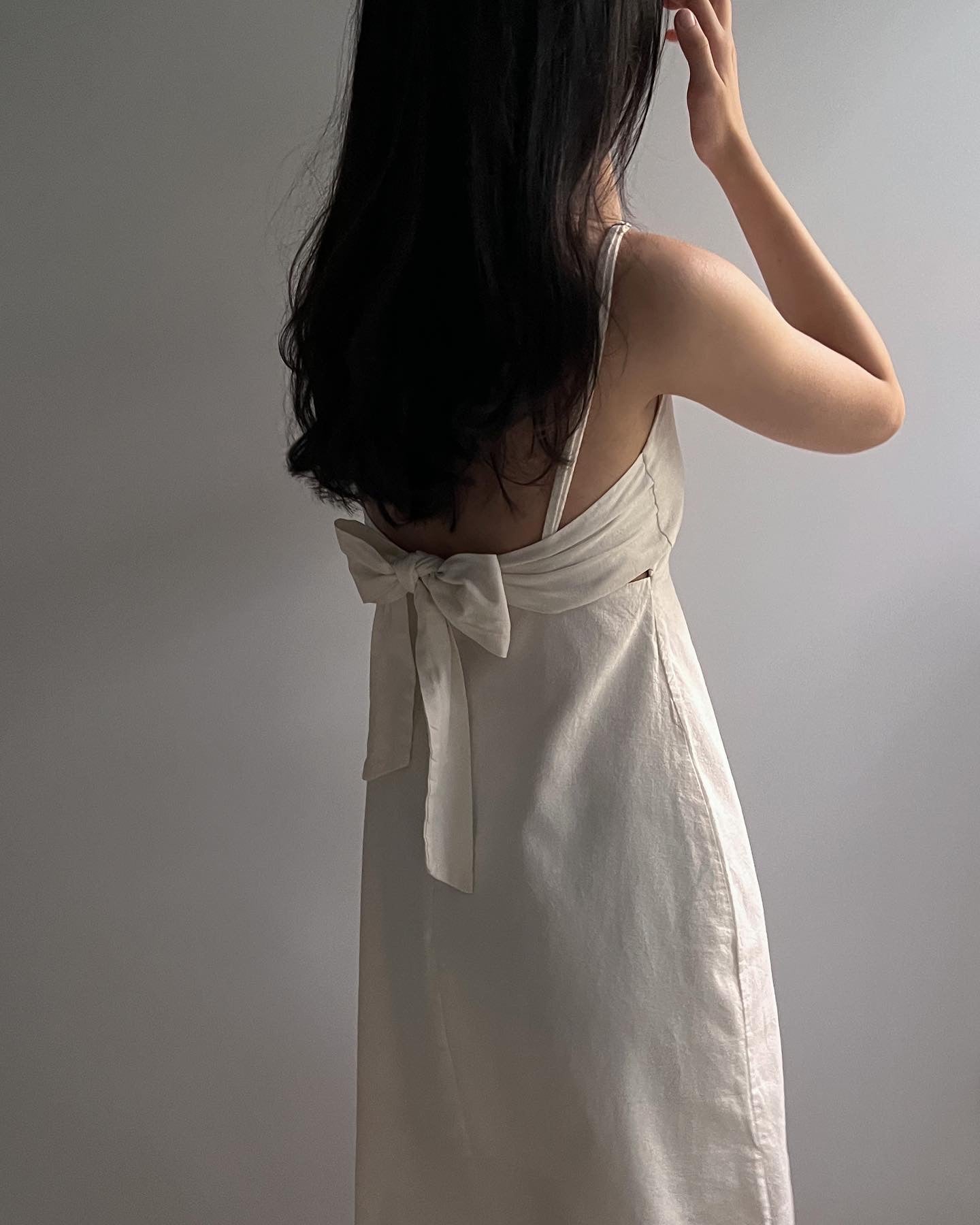 Anika Linen Dress in White