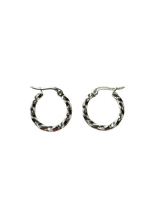 Victoria Twisted Hoops in Silver